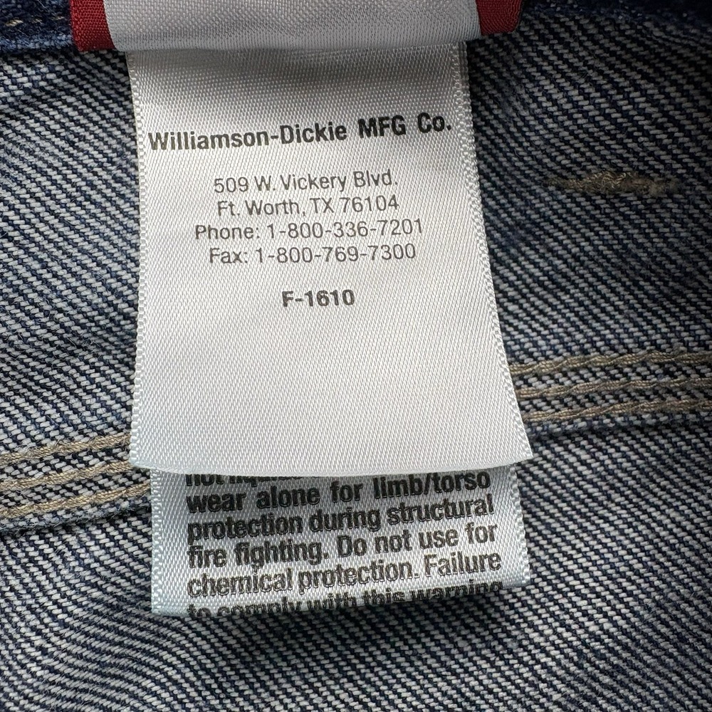 Dickies FR Carpenter Jeans Men's 34x30 Blue‎ Denim Straight Leg Workwear Utility - Picture 11 of 13
